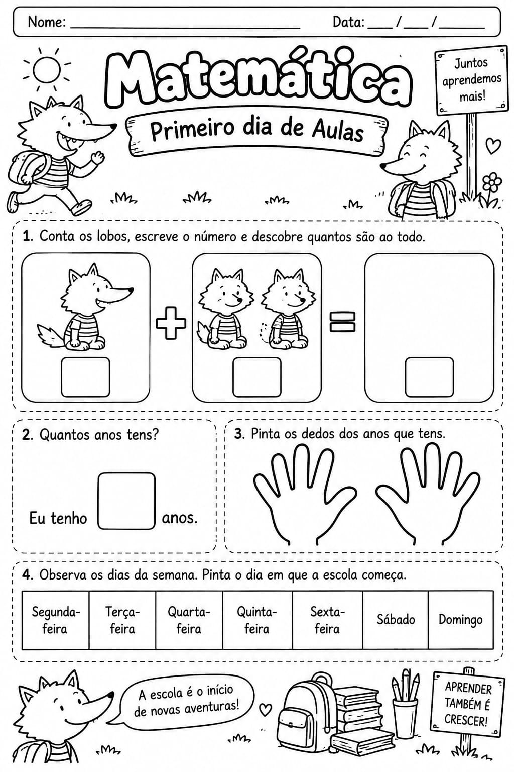 Trabalho Primeiro Dia de Aulas