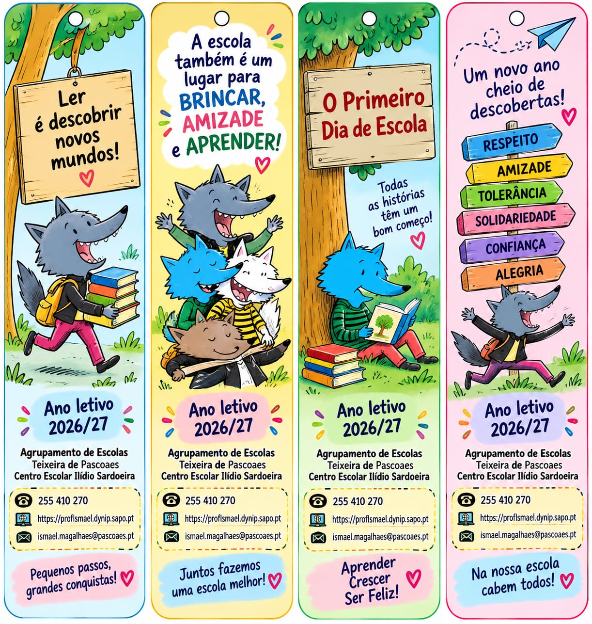 Marcadores de Livros - Obra "Primeiro Dia de Escola"