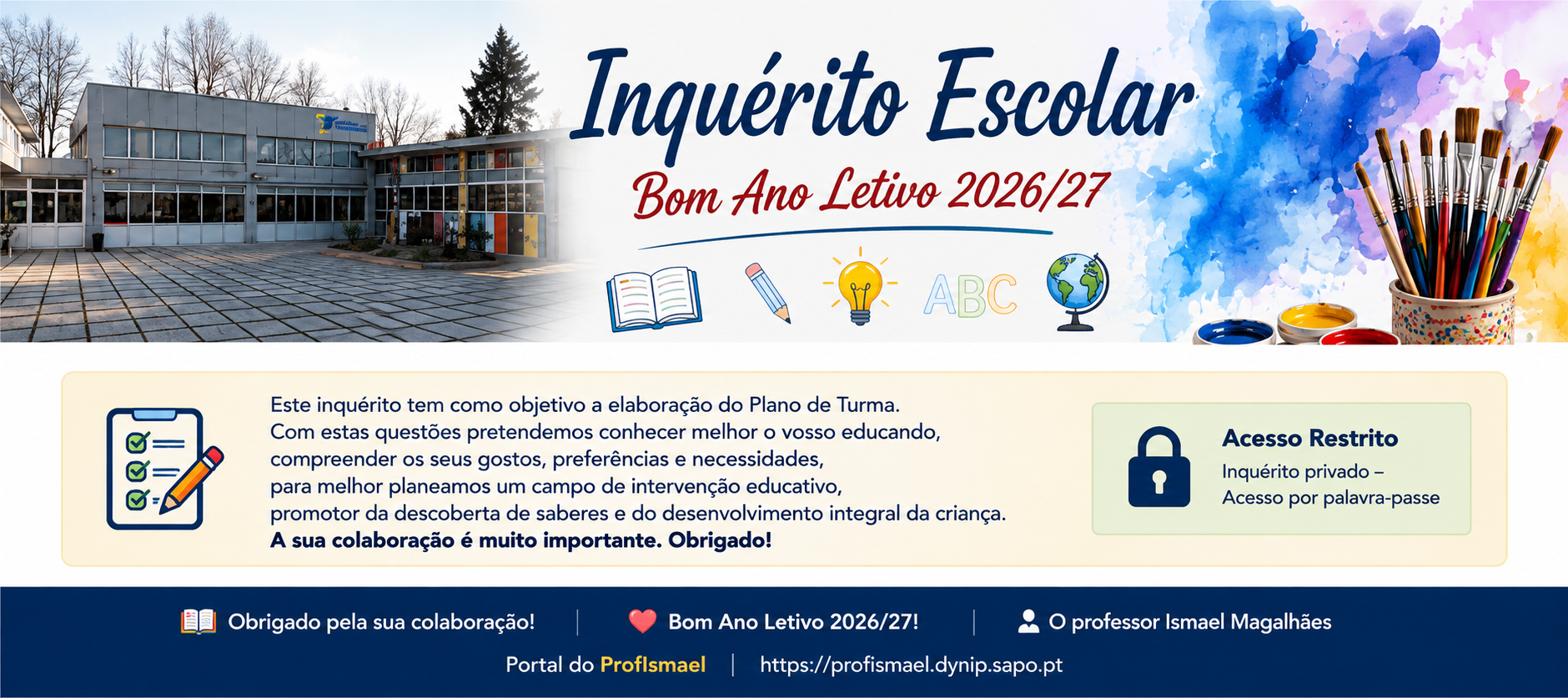 Inquérito Escolar — Bom Ano Letivo 2026/27